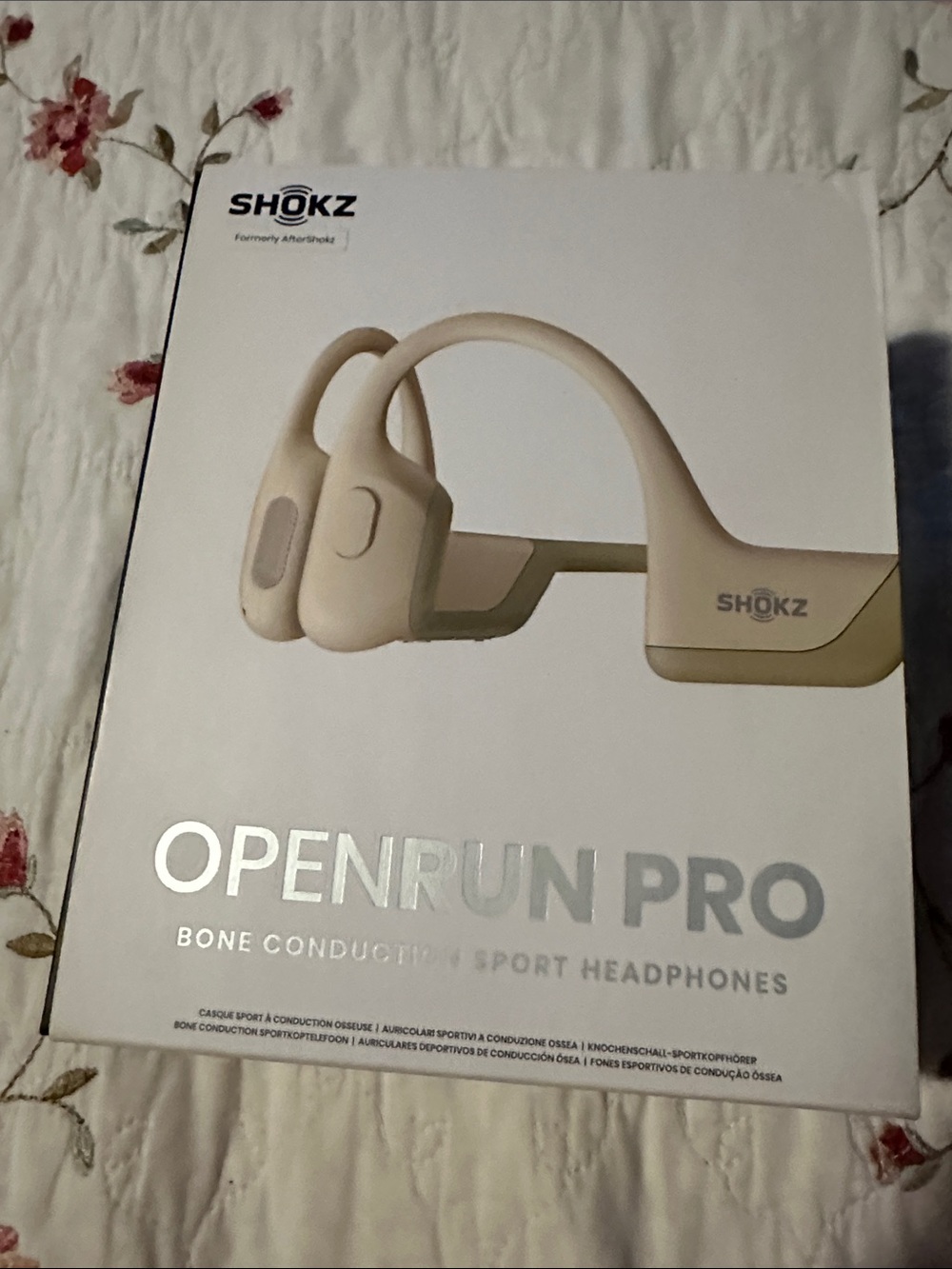 Shokz OpenRun Pro Bone Conduction Headphones — Beige